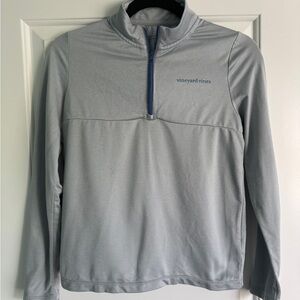 Vineyard Vines Light Gray Boys' Sankaty Quarter-Zip